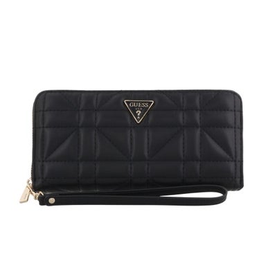 ゲス 長財布 レディース CESSILY / LARGE ZIP AROUND ブラック GUESS 