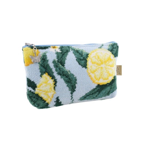 フェイラー ポーチ レディース ブルー FEILER M4 LEMONS AND LEAVES
