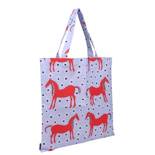 マリメッコ トートバッグ レディース ブルー marimekko 75356 535 Light Blue/Red/Black