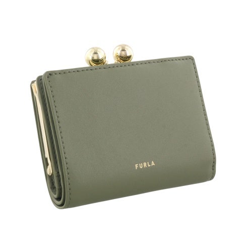 FURLA  二つ折り財布　クロコ緑 FURLA 二つ折り財布 クロコ緑 【公式通販】