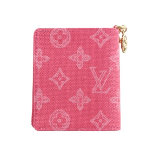 ルイヴィトン 二つ折り財布 モノグラム ポケットウォレット・ＬＶ チャーム ピンク LOUIS VUITTON M27680 Rose Ruban