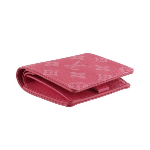 ルイヴィトン 二つ折り財布 モノグラム ポケットウォレット・ＬＶ チャーム ピンク LOUIS VUITTON M27680 Rose Ruban