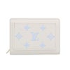 ルイヴィトン 二つ折り財布 モノグラム･エクリプス ポルトフォイユ・クレア ホワイト LOUIS VUITTON M28274 ミルキーホワイト/ブルー