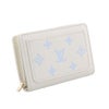 ルイヴィトン 二つ折り財布 モノグラム･エクリプス ポルトフォイユ・クレア ホワイト LOUIS VUITTON M28274 ミルキーホワイト/ブルー
