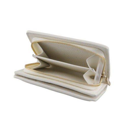 ルイヴィトン 二つ折り財布 モノグラム･エクリプス ポルトフォイユ・クレア ホワイト LOUIS VUITTON M28274 ミルキーホワイト/ブルー