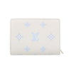 ルイヴィトン 二つ折り財布 モノグラム･エクリプス ポルトフォイユ・クレア ホワイト LOUIS VUITTON M28274 ミルキーホワイト/ブルー