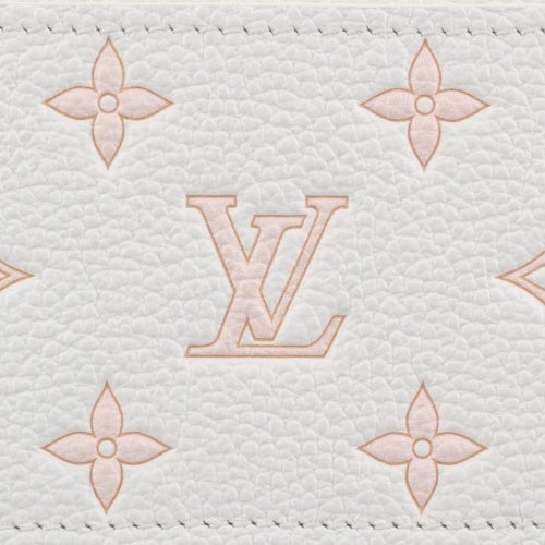 ルイヴィトン 二つ折り財布 モノグラム･エクリプス ポルトフォイユ・クレア ホワイト LOUIS VUITTON M28275 ミルキーホワイト/ピーチ