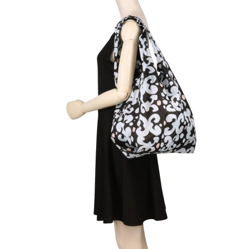 マリメッコ エコバッグ レディース SMART KEIDAS BAG ブルー marimekko 95268 593 Light Blue/Black/Light Pink