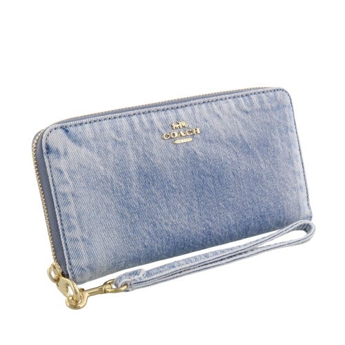コーチ アウトレット 長財布 レディース ブルー COACH OUTLET CEC21 IMNIM デニム