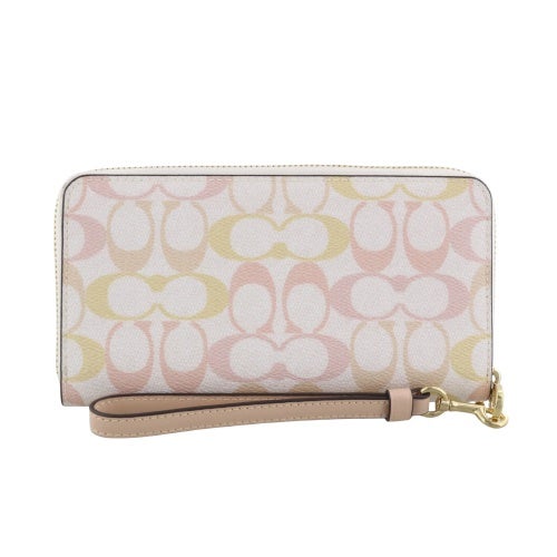 コーチ アウトレット 長財布 レディース ホワイト COACH OUTLET CEC22 IMM8C チョーク/ピンク