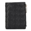 ボッテガヴェネタ 二つ折り財布 レディース マキシイントレチャート MAXI INTRECCIAT ブラック BOTTEGA VENETA 742330 V3UH2 8425