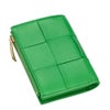ボッテガヴェネタ 二つ折り財布 レディース マキシイントレチャート MAXI INTRECCIAT グリーン BOTTEGA VENETA 742698 V3UO3 3722