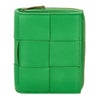 ボッテガヴェネタ 二つ折り財布 レディース マキシイントレチャート MAXI INTRECCIAT グリーン BOTTEGA VENETA 750253 V3UO1 3722