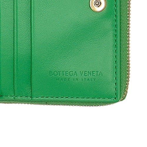 ボッテガヴェネタ 二つ折り財布 レディース マキシイントレチャート MAXI INTRECCIAT グリーン BOTTEGA VENETA 750253 V3UO1 3722