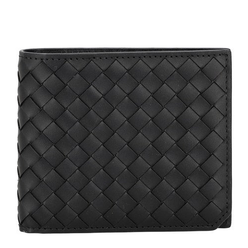 ボッテガヴェネタ 二つ折り財布 メンズ イントレチャート ブラック BOTTEGA VENETA 796966 V69G1 8803