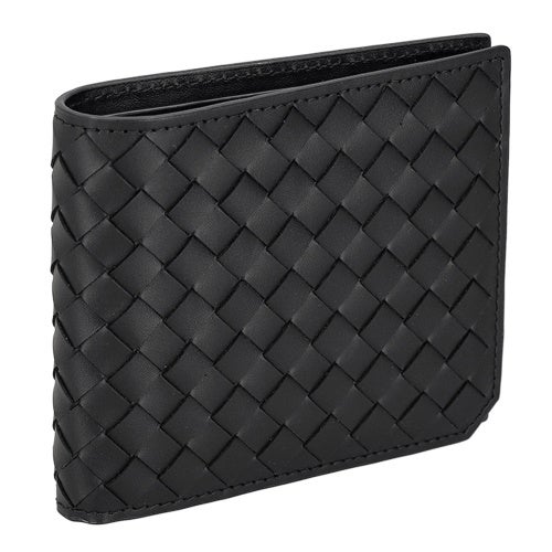 ボッテガヴェネタ 二つ折り財布 メンズ イントレチャート ブラック BOTTEGA VENETA 796966 V69G1 8803