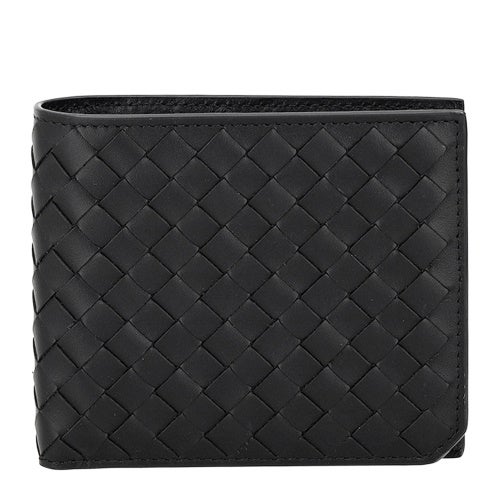 ボッテガヴェネタ 二つ折り財布 メンズ イントレチャート ブラック BOTTEGA VENETA 805654 V69G1 8803