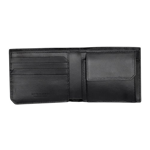 ボッテガヴェネタ 二つ折り財布 メンズ イントレチャート ブラック BOTTEGA VENETA 805654 V69G1 8803