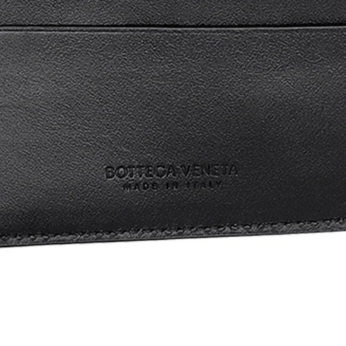ボッテガヴェネタ 二つ折り財布 メンズ イントレチャート ブラック BOTTEGA VENETA 805654 V69G1 8803