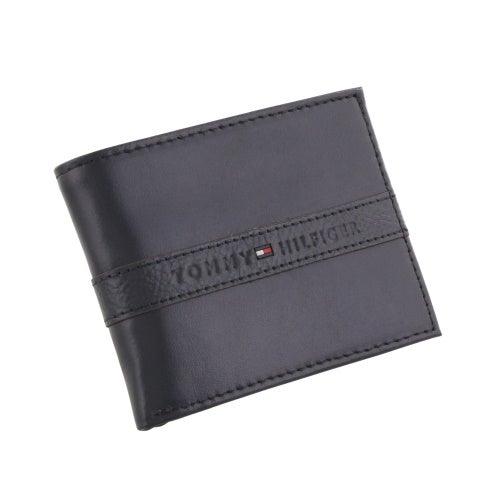 トミーヒルフィガー 二つ折り財布 メンズ ブラック TOMMY HILFIGER 31TL130088 001 BLACK
