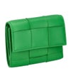 ボッテガヴェネタ 三つ折り財布 レディース マキシイントレチャート MAXI INTRECCIAT グリーン BOTTEGA VENETA 651372 V3UO1 3722