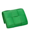ボッテガヴェネタ 三つ折り財布 レディース マキシイントレチャート MAXI INTRECCIAT グリーン BOTTEGA VENETA 651372 V3UO1 3722