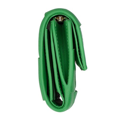 ボッテガヴェネタ 三つ折り財布 レディース マキシイントレチャート MAXI INTRECCIAT グリーン BOTTEGA VENETA 651372 V3UO1 3722