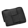 ボッテガヴェネタ 三つ折り財布 レディース マキシイントレチャート MAXI INTRECCIAT ブラック BOTTEGA VENETA 651372 V3UO1 8425