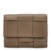 ボッテガヴェネタ 三つ折り財布 レディース マキシイントレチャート MAXI INTRECCIAT ブラウン BOTTEGA VENETA 750245 V3UO1 2560