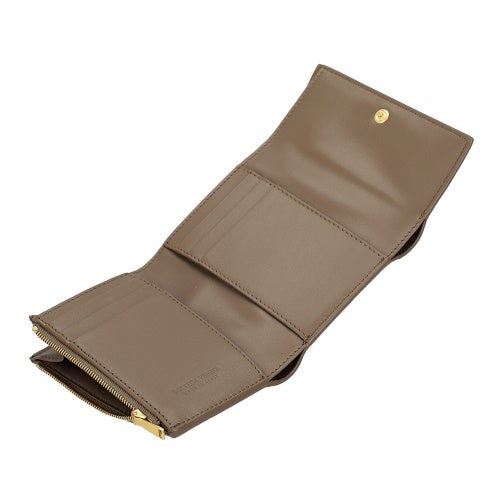 ボッテガヴェネタ 三つ折り財布 レディース マキシイントレチャート MAXI INTRECCIAT ブラウン BOTTEGA VENETA 750245 V3UO1 2560