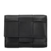 ボッテガヴェネタ 三つ折り財布 レディース マキシイントレチャート MAXI INTRECCIAT ブラック BOTTEGA VENETA 750245 V3UO1 8425