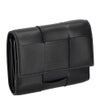 ボッテガヴェネタ 三つ折り財布 レディース マキシイントレチャート MAXI INTRECCIAT ブラック BOTTEGA VENETA 750245 V3UO1 8425