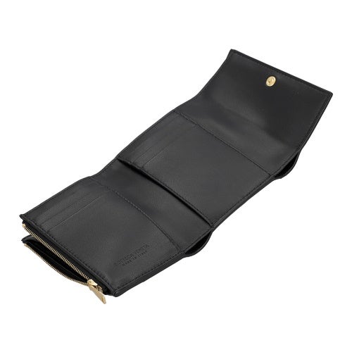 ボッテガヴェネタ 三つ折り財布 レディース マキシイントレチャート MAXI INTRECCIAT ブラック BOTTEGA VENETA 750245 V3UO1 8425
