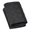 ボッテガヴェネタ 三つ折り財布 レディース イントレチャート ブラック BOTTEGA VENETA 751145 V3US1 8803