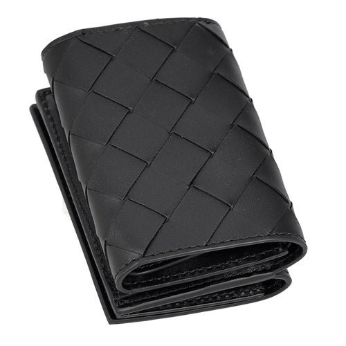 ボッテガヴェネタ 三つ折り財布 レディース イントレチャート ブラック BOTTEGA VENETA 751145 V3US1 8803
