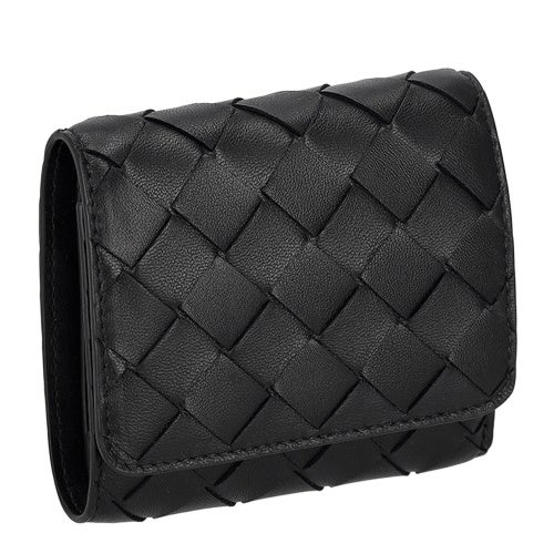 ボッテガヴェネタ 三つ折り財布 メンズ イントレチャート ブラック BOTTEGA VENETA 776033 V3UH1 8425