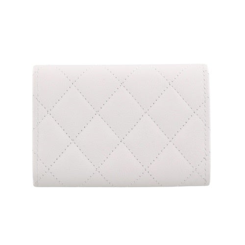 シャネル 三つ折り財布 レディース ココマーク ホワイト CHANEL AP5075 B23239 10601