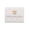 シャネル 三つ折り財布 レディース ココマーク ホワイト CHANEL AP5076 B23239 10601