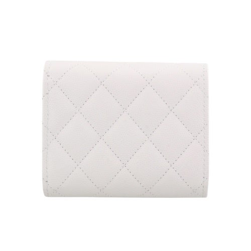 シャネル 三つ折り財布 レディース ココマーク ホワイト CHANEL AP5076