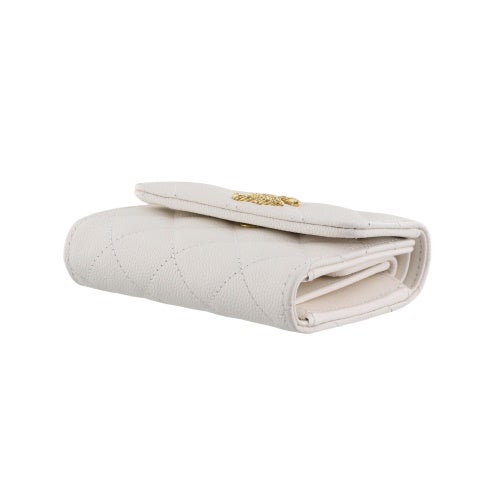シャネル 三つ折り財布 レディース ココマーク ホワイト CHANEL AP5076 B23239 10601