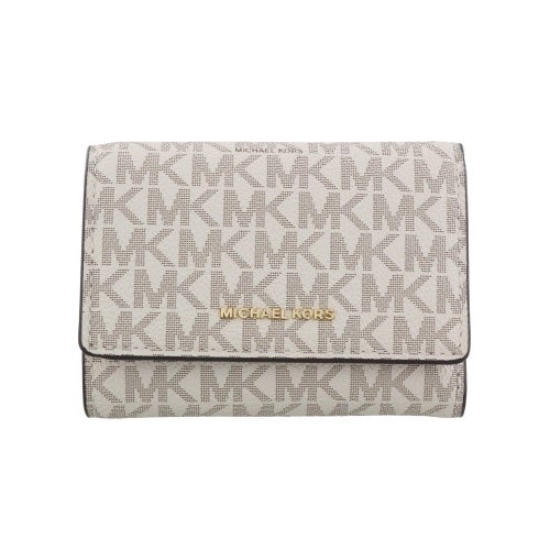 MICHAEL KORS マイケルコース BRYANT 32S5GYTP1B 三折財布小銭入付き/PVCコーテッドキャンバス VANILLA-ACRN レディース マイケルコース 三つ折り財布 レディース ホワイト MICHAEL KORS