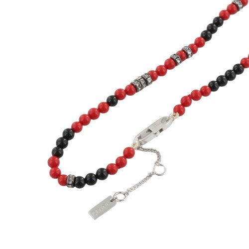 セリーヌ ネックレス メンズ SAN ONOFRE TRIOMPHE NECKLACE レッド CELINE 461OT 6OGB 27SR BLACK/RED/SILVER