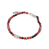 セリーヌ ブレスレット メンズ SAN ONOFRE TRIOMPHE BRACELET レッド CELINE 461OU 6OGB 27SR BLACK/RED/SILVER