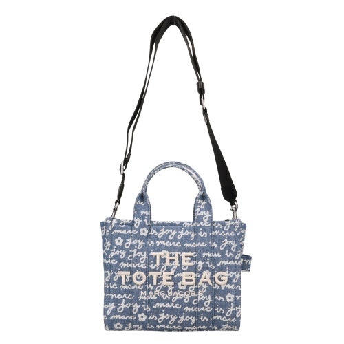 マークジェイコブス トートバッグ レディース The Joy Denim Small Tote Bag ブルー Marc Jacobs 2F5HTT020H02 404 INDIGO MULTI