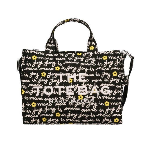 マークジェイコブス トートバッグ レディース The Joy Canvas Medium Tote Bag ブラック Marc Jacobs 2F5HTT002H02 002 BLACK MULTI