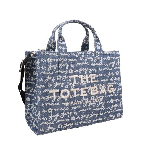 マークジェイコブス トートバッグ レディース The Joy Denim Medium Tote Bag ブルー Marc Jacobs 2F5HTT019H02 404 INDIGO MULTI