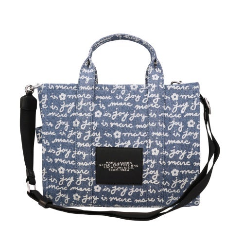 マークジェイコブス トートバッグ レディース The Joy Denim Medium Tote Bag ブルー Marc Jacobs 2F5HTT019H02 404 INDIGO MULTI