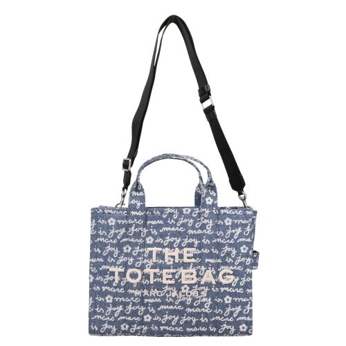 マークジェイコブス トートバッグ レディース The Joy Denim Medium Tote Bag ブルー Marc Jacobs 2F5HTT019H02 404 INDIGO MULTI