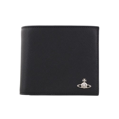 ヴィヴィアンウエストウッド 二つ折り財布 メンズ SAFFIANO PLAIN ブラック Vivienne Westwood 5115003NM S0021 N401 BLACK