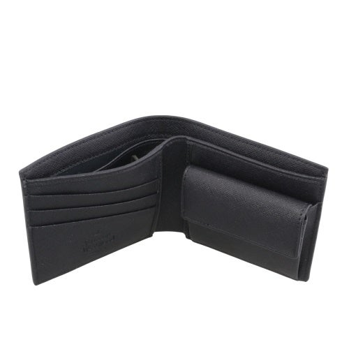 ヴィヴィアンウエストウッド 二つ折り財布 メンズ SAFFIANO PLAIN ブラック Vivienne Westwood 5115003NM S0021 N401 BLACK
